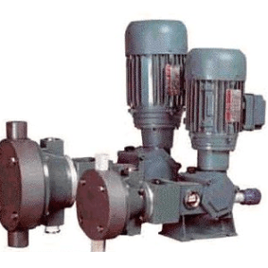 Hydraulisch aangedreven diafragma doseer pompen