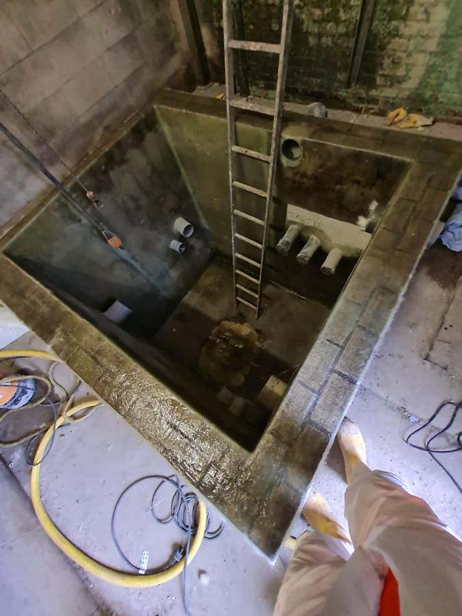 Coaten put voor industrieel afvalwater