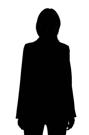 Silhouet vrouw over ons